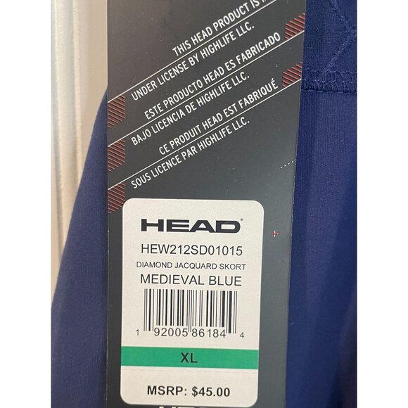 Head Navy Blue Tennis Skort XL With Built-In Shorts & Pleated Design - Picture 9 of 12